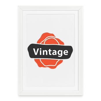 Art vintage rétro à l’ancienne - Affiche encadrée (27 × 37 cm) - blanc - Devant