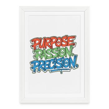 Urgences Infirmier Objectif Passion Précision Infirmier de première ligne - Affiche encadrée (27 × 37 cm) - blanc - Devant
