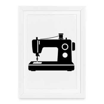 machine à coudre - Affiche encadrée (27 × 37 cm) - blanc - Devant