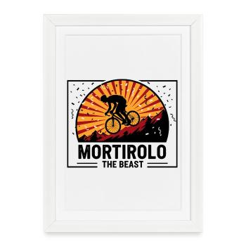 Mortirolo Italie : L’art de la montée la plus difficile - Affiche encadrée (27 × 37 cm) - blanc - Devant