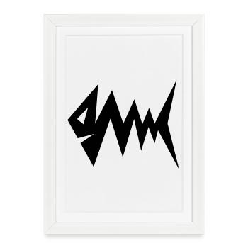 Blitzfish - Affiche encadrée (27 × 37 cm) - blanc - Devant