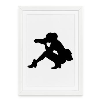 Fotografin Photographer - Framed poster (27 × 37 cm) - white - Front