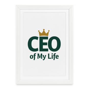 Déclaration du PDG de My Life Krone - Affiche encadrée (27 × 37 cm) - blanc - Devant