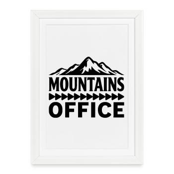 Mountains Office Mountain Lovers Adventure - Framed poster (27 × 37 cm) - white - Front