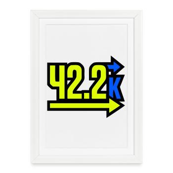 Proud 42.2k Marathon Finisher - Framed poster (27 × 37 cm) - white - Front
