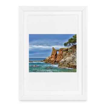 Arche marine près de la falaise - Affiche encadrée (27 × 37 cm) - blanc - Devant