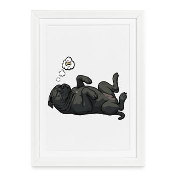 Canne Corso Cane Corsos Corso Hélic Corso Propriétaire - Affiche encadrée (27 × 37 cm) - blanc - Devant