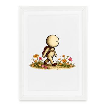 The Little Thought | Hikers - Framed poster (27 × 37 cm) - white - Front