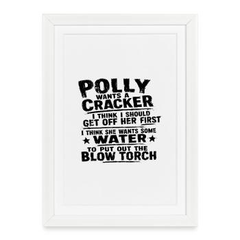 Polly - Affiche encadrée (27 × 37 cm) - blanc - Devant
