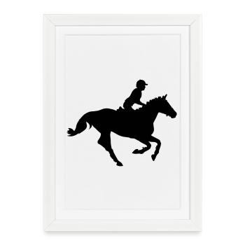 Horse sport - Affiche encadrée (27 × 37 cm) - blanc - Devant