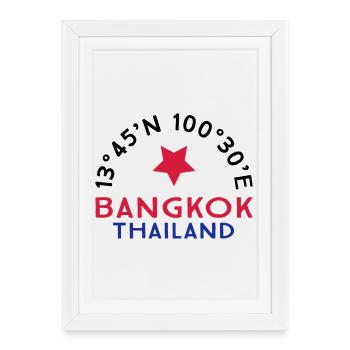 Bangkok - Affiche encadrée (27 × 37 cm) - blanc - Devant