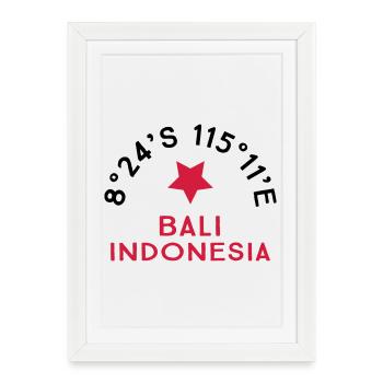 Bali - Affiche encadrée (27 × 37 cm) - blanc - Devant
