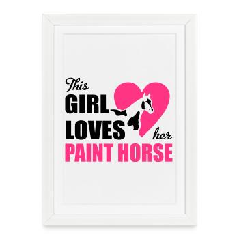 6254398 129692105 Paint Horse - Gerahmtes Poster (27 × 37 cm) - Weiß - Vorne