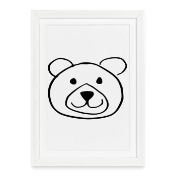 ours doux - Affiche encadrée (27 × 37 cm) - blanc - Devant