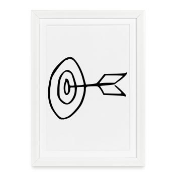 Cible - Affiche encadrée (27 × 37 cm) - blanc - Devant