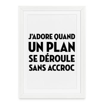 Se Déroule Sans Accroc / Agence Tous Risques - Affiche encadrée (27 × 37 cm) - blanc - Devant