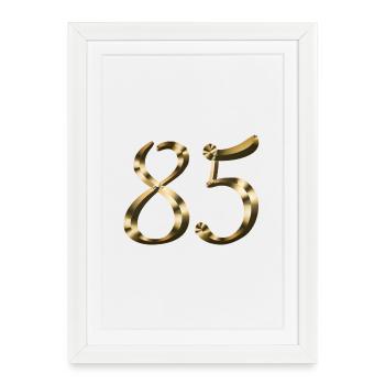 85 year anniversary 85 year gold 85th birthday - Framed poster (27 × 37 cm) - white - Front