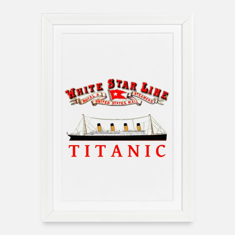 TITANIC creation Louis RUNEMBERG © Adagp - Framed poster (27 × 37 cm) - white