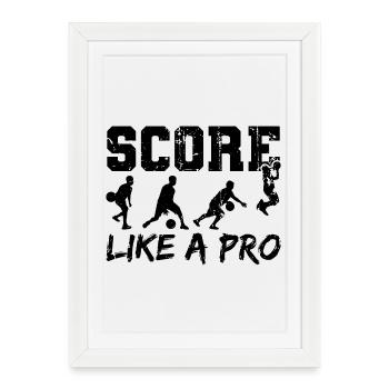Basketteur - Affiche encadrée (27 × 37 cm) - blanc - Devant