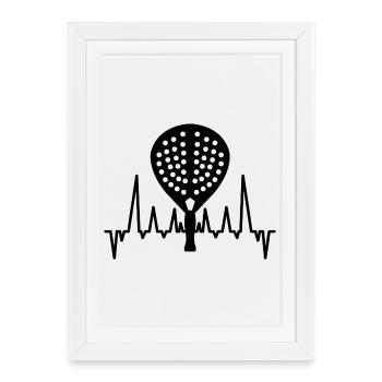 Padel Tennis Sport Racket Player Leisure - Framed poster (27 × 37 cm) - white - Front