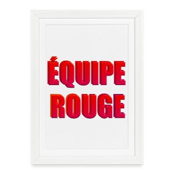 équipe rouge - Affiche encadrée (27 × 37 cm) - blanc - Devant