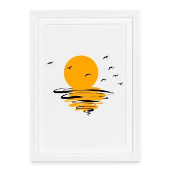 Wild Geese Cranes Spring - Framed poster (27 × 37 cm) - white - Front