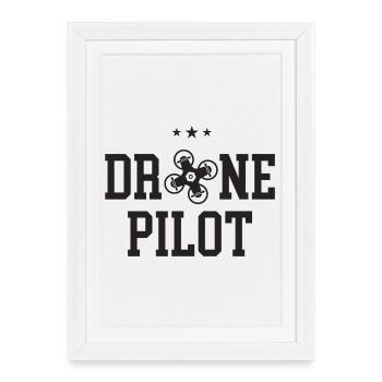 Drone Pilot - Framed poster (27 × 37 cm) - white - Front