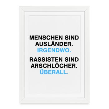 People are foreigners - Framed poster (27 × 37 cm) - white - Front