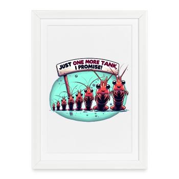 Aquarium de crevettes, Passe-temps aquatique, Nano aquarium - Affiche encadrée (27 × 37 cm) - blanc - Devant