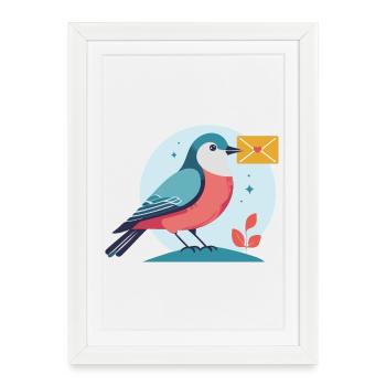 lettre pour vous - Affiche encadrée (27 × 37 cm) - blanc - Devant