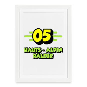 Hauts-Alpin râleur - Affiche encadrée (27 × 37 cm) - blanc - Devant