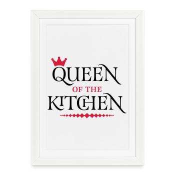 Reine de la cuisine - Affiche encadrée (27 × 37 cm) - blanc - Devant