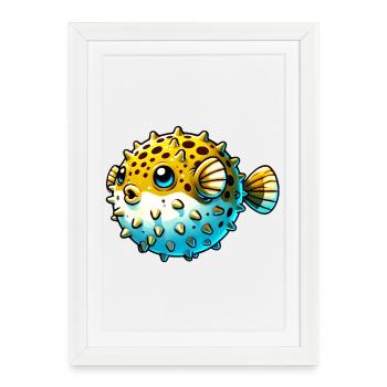 Blowfish - Affiche encadrée (27 × 37 cm) - blanc - Devant