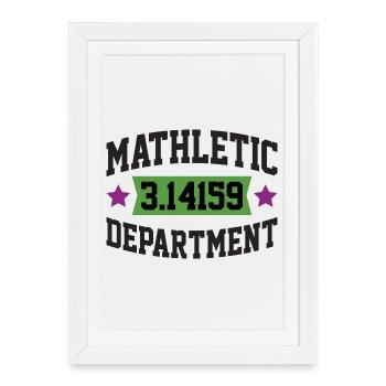 Département Mathletic - Affiche encadrée (27 × 37 cm) - blanc - Devant