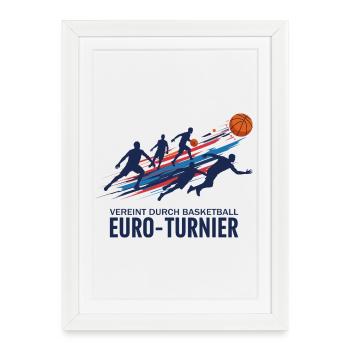 Tournoi de basket-ball - Affiche encadrée (27 × 37 cm) - blanc - Devant