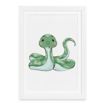 Snake - Framed poster (27 × 37 cm) - white - Front