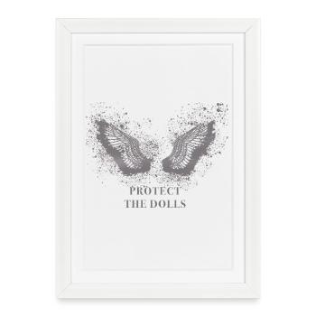 angelwings, protégez les poupées, ailes d’ange, lgbt - Affiche encadrée (27 × 37 cm) - blanc - Devant