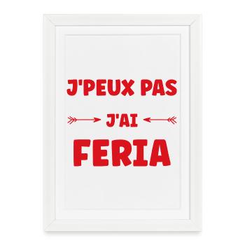 Fête de Féria avec Arcs et Lettres Rouge - Affiche encadrée (27 × 37 cm) - blanc - Devant