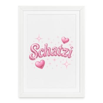 schatzi / Y2K Style - Affiche encadrée (27 × 37 cm) - blanc - Devant