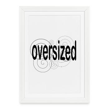 oversized Gen Z Streetwear y2k 80xs 90s - Framed poster (27 × 37 cm) - white - Front