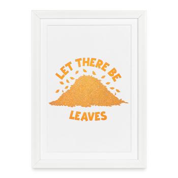 Autumn leaves Autumn leaves Autumn leaves Autumn leaves - Framed poster (27 × 37 cm) - white - Front