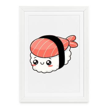 Kawaii Sushi - Framed poster (27 × 37 cm) - white - Front