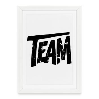 Équipe - Affiche encadrée (27 × 37 cm) - blanc - Devant