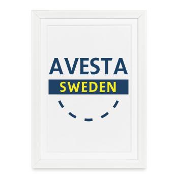 Avesta Sweden Circular Logo - Framed poster (27 × 37 cm) - white - Front