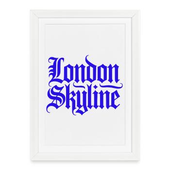 Skyline de Londres - Affiche encadrée (27 × 37 cm) - blanc - Devant