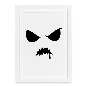 Spooky Halloween Silhouette Shadow Sinister - Framed poster (27 × 37 cm) - white - Front