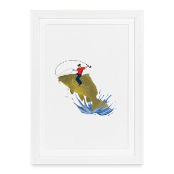 Carpe - Affiche encadrée (27 × 37 cm) - blanc - Devant
