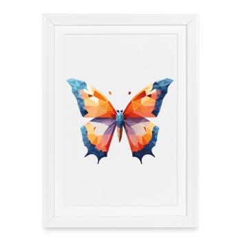 Butterfly - Framed poster (27 × 37 cm) - white - Front