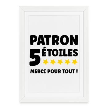 patron - Affiche encadrée (27 × 37 cm) - blanc - Devant