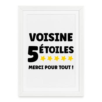 voisine - Affiche encadrée (27 × 37 cm) - blanc - Devant